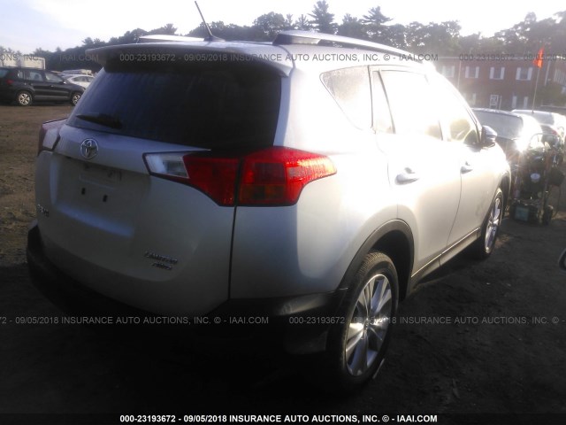 JTMDFREV7FJ047585 - 2015 TOYOTA RAV4 LIMITED SILVER photo 4