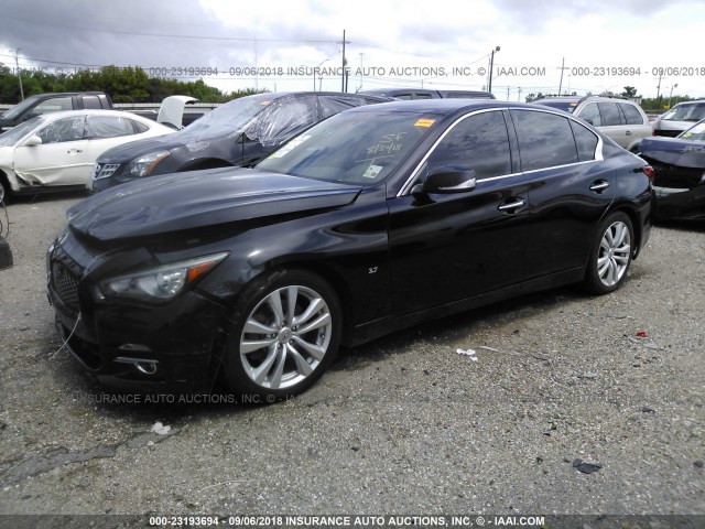 JN1BV7AP2EM674345 - 2014 INFINITI Q50 PREMIUM/SPORT BLACK photo 2