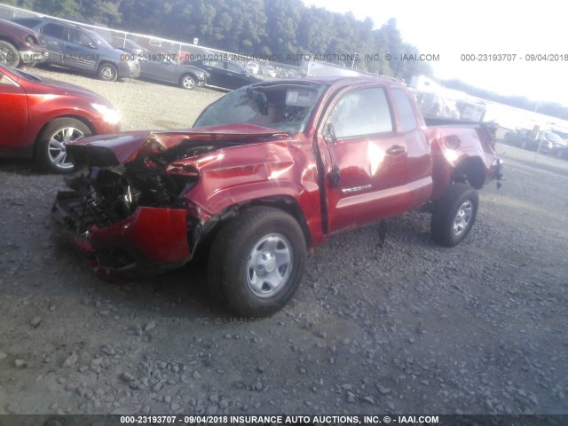 5TFSX5EN3JX058215 - 2018 TOYOTA TACOMA ACCESS CAB/SR/SR5 RED photo 2