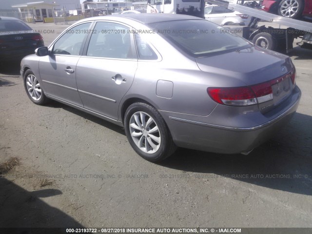 KMHFC46F57A162372 - 2007 HYUNDAI AZERA SILVER photo 3