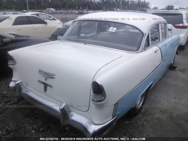 C55N157340 - 1955 CHEVROLET BEL AIR BLUE photo 4