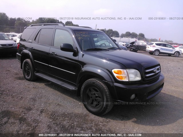 5TDBT48AX2S135264 - 2002 TOYOTA SEQUOIA LIMITED BLACK photo 1