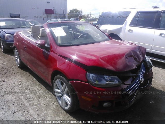 WVWFW8AH8EV002116 - 2014 VOLKSWAGEN EOS LUX/EXECUTIVE Rouge photo 1