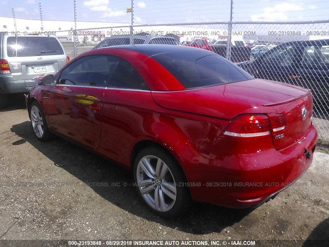 WVWFW8AH8EV002116 - 2014 VOLKSWAGEN EOS LUX/EXECUTIVE Rouge photo 3