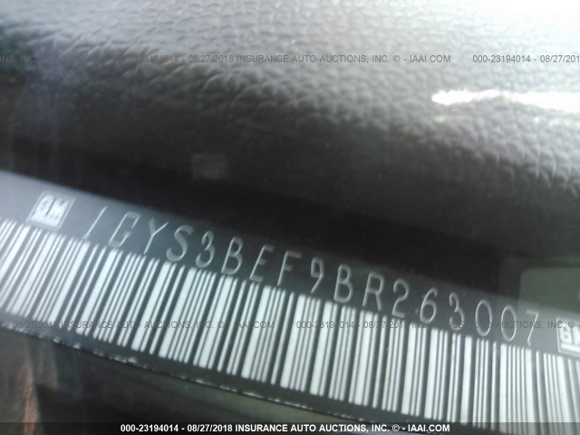 1GYS3BEF9BR263007 - 2011 CADILLAC ESCALADE LUXURY შავი ფოტო 9