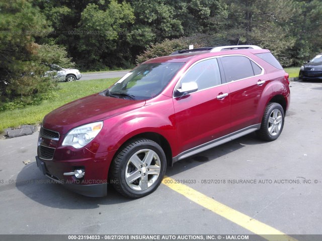 2GNFLHEK7E6171036 - 2014 CHEVROLET EQUINOX LTZ RED photo 2