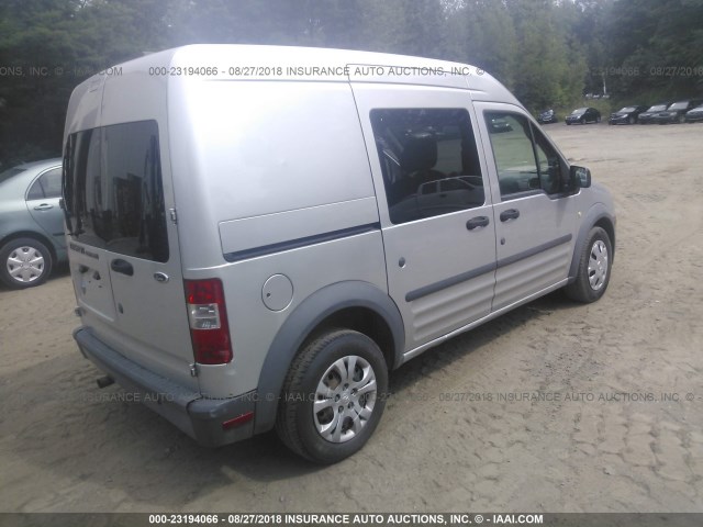 NM0LS6AN6AT032226 - 2010 FORD TRANSIT CONNECT XL SILVER photo 4