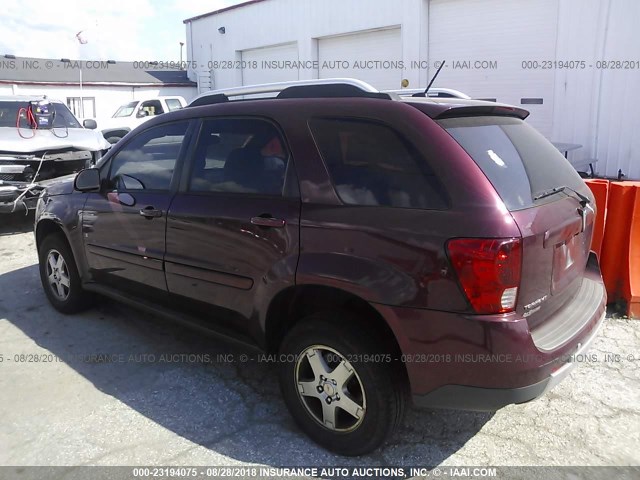 2CKDL63F776056555 - 2007 PONTIAC TORRENT BURGUNDY photo 3