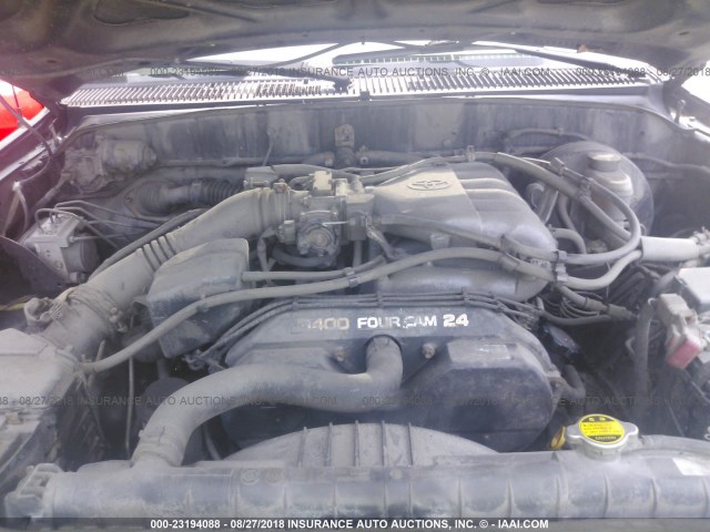 5TEHN72N34Z313670 - 2004 TOYOTA TACOMA DOUBLE CAB შავი ფოტო 10