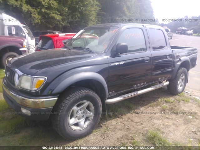 5TEHN72N34Z313670 - 2004 TOYOTA TACOMA DOUBLE CAB შავი ფოტო 2