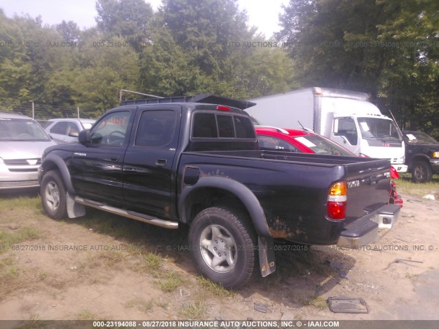 5TEHN72N34Z313670 - 2004 TOYOTA TACOMA DOUBLE CAB შავი ფოტო 3