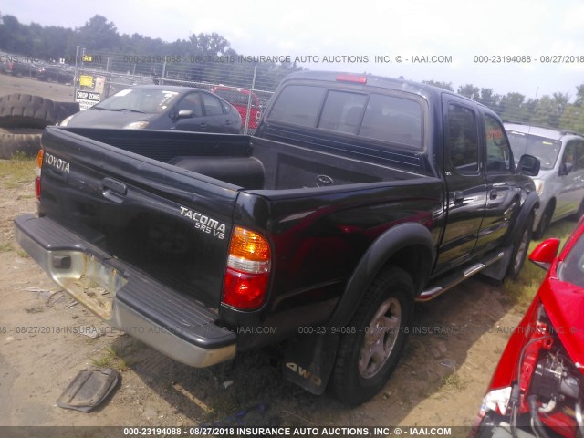 5TEHN72N34Z313670 - 2004 TOYOTA TACOMA DOUBLE CAB შავი ფოტო 4