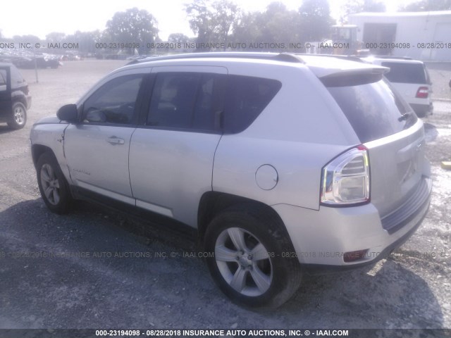 1C4NJCBA1CD579605 - 2012 JEEP COMPASS SPORT SILVER photo 3