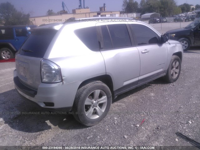 1C4NJCBA1CD579605 - 2012 JEEP COMPASS SPORT SILVER photo 4