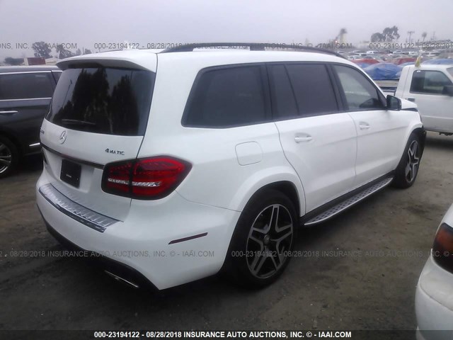 4JGDF7DEXHA754507 - 2017 MERCEDES-BENZ GLS 550 4MATIC WHITE photo 4