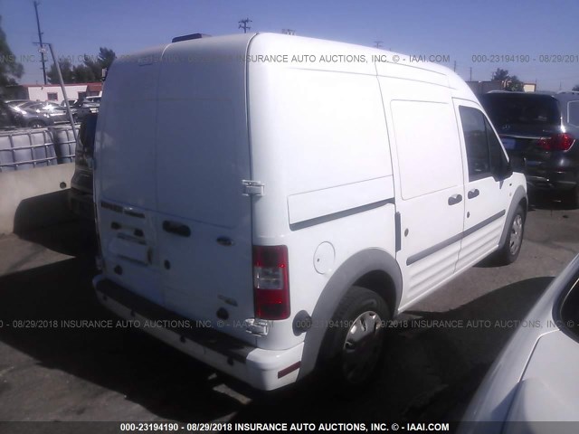 NM0LS7BN6DT164623 - 2013 FORD TRANSIT CONNECT XLT WHITE photo 4