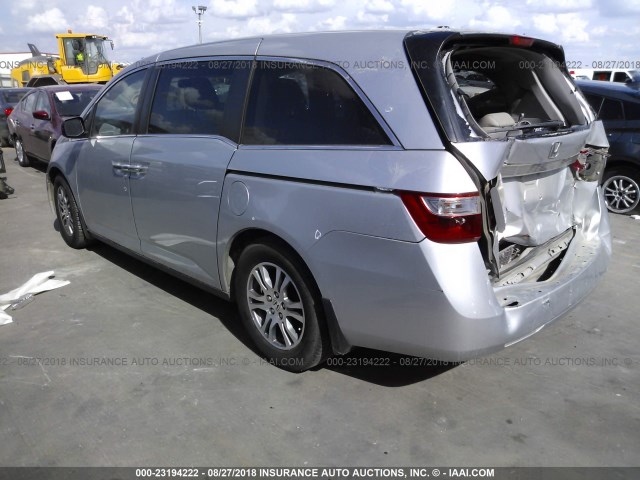 5FNRL5H62CB063790 - 2012 HONDA ODYSSEY EXL ვერცხლისფერი ფოტო 3