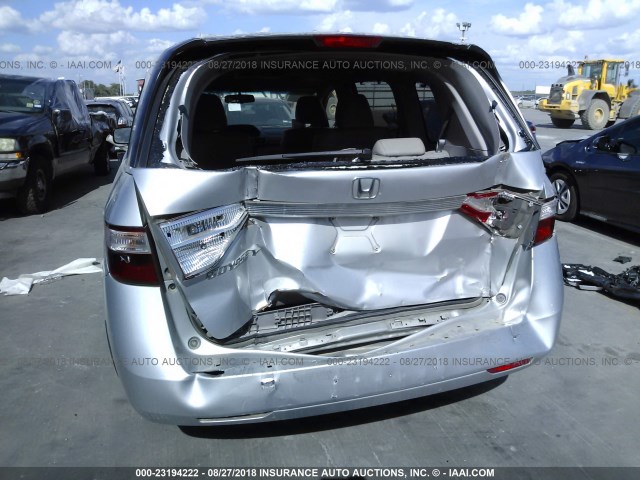 5FNRL5H62CB063790 - 2012 HONDA ODYSSEY EXL ვერცხლისფერი ფოტო 6