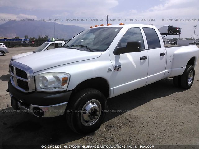 3D7MX48A38G129607 - 2008 DODGE RAM 3500 ST/SLT WHITE photo 2