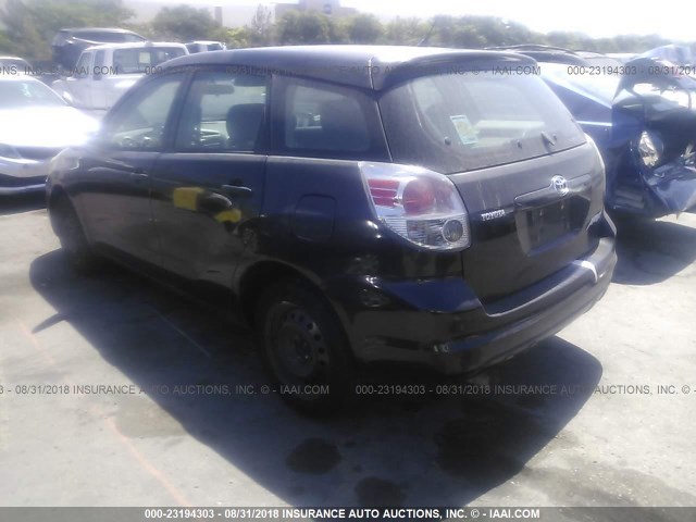 2T1KR32E77C682593 - 2007 TOYOTA COROLLA MATRIX XR BLACK photo 3