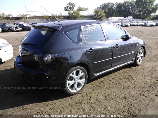 JM1BK343771636282 - 2007 MAZDA 3 HATCHBACK BLACK photo 4