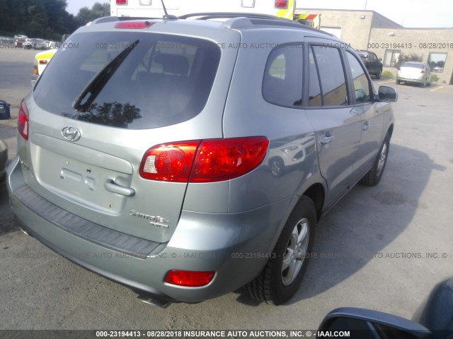 5NMSG73D17H125305 - 2007 HYUNDAI SANTA FE GLS GRAY photo 4