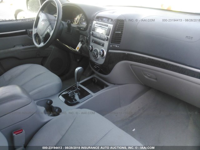 5NMSG73D17H125305 - 2007 HYUNDAI SANTA FE GLS GRAY photo 5