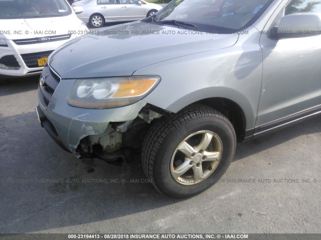 5NMSG73D17H125305 - 2007 HYUNDAI SANTA FE GLS GRAY photo 6