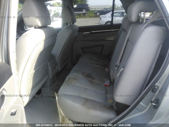 5NMSG73D17H125305 - 2007 HYUNDAI SANTA FE GLS GRAY photo 8