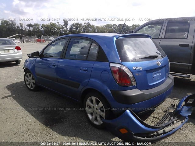 KNADE243796471251 - 2009 KIA RIO 5 SX BLUE photo 3