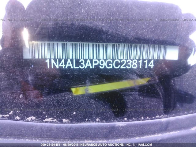 1N4AL3AP9GC238114 - 2016 NISSAN ALTIMA 2.5/S/SV/SL/SR SILVER photo 9