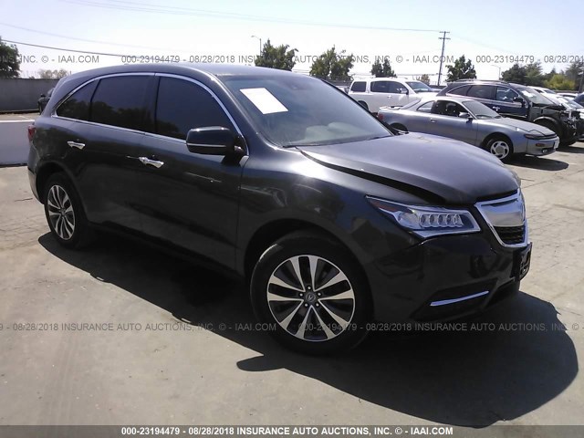 5FRYD4H63FB004589 - 2015 ACURA MDX TECHNOLOGY GRAY photo 1