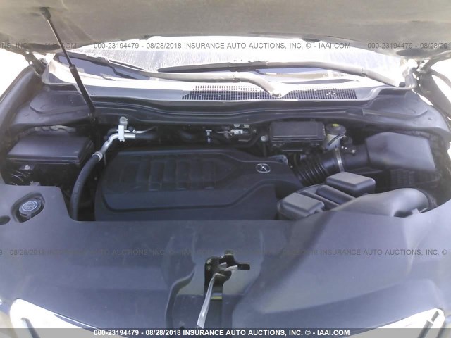 5FRYD4H63FB004589 - 2015 ACURA MDX TECHNOLOGY GRAY photo 10