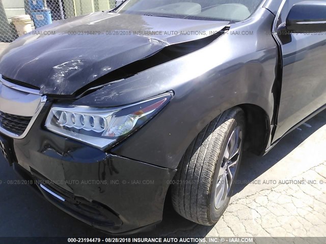 5FRYD4H63FB004589 - 2015 ACURA MDX TECHNOLOGY GRAY photo 6