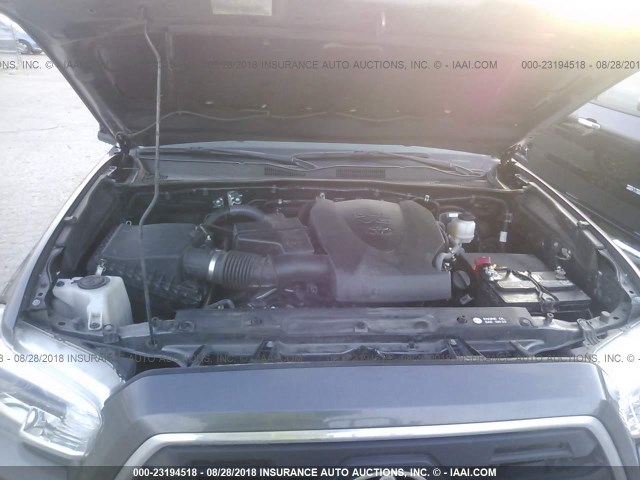 5TFAZ5CNXHX027868 - 2017 TOYOTA TACOMA DBL CAB/SR5/TRD SPORT/OR 灰色 照片 10