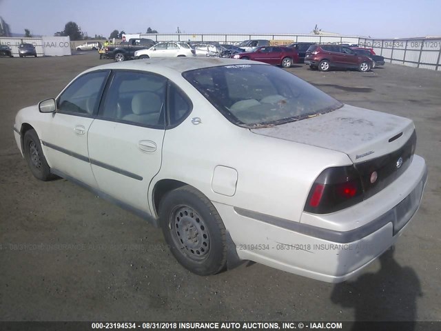 2G1WF52E149256683 - 2004 CHEVROLET IMPALA WHITE photo 3