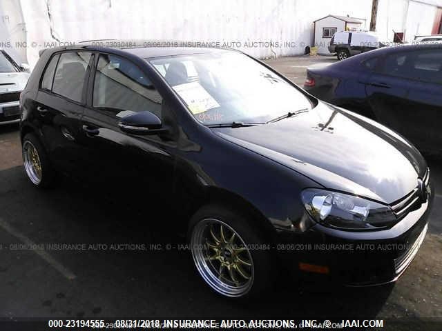 WVWDB7AJ4CW347764 - 2012 VOLKSWAGEN GOLF BLACK photo 1