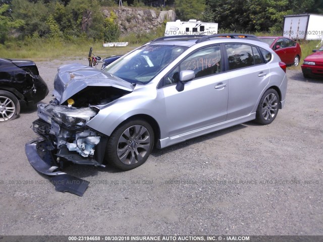 JF1GPAU62F8222747 - 2015 SUBARU IMPREZA SPORT SILVER photo 2