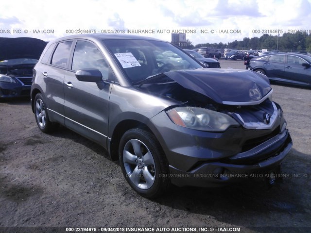 5J8TB18277A009142 - 2007 ACURA RDX GRAY photo 1