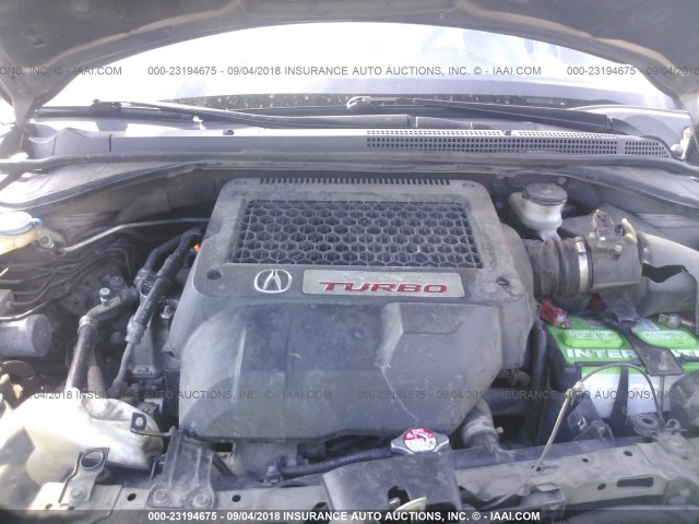 5J8TB18277A009142 - 2007 ACURA RDX GRAY photo 10