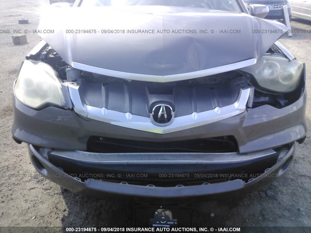 5J8TB18277A009142 - 2007 ACURA RDX GRAY photo 6