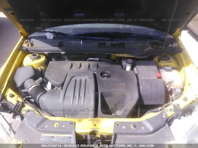 1G2AS18H897228254 - 2009 PONTIAC G5 YELLOW photo 10