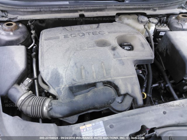 1G1ZC5E19BF310640 - 2011 CHEVROLET MALIBU 1LT ნაცრისფერი ფოტო 10