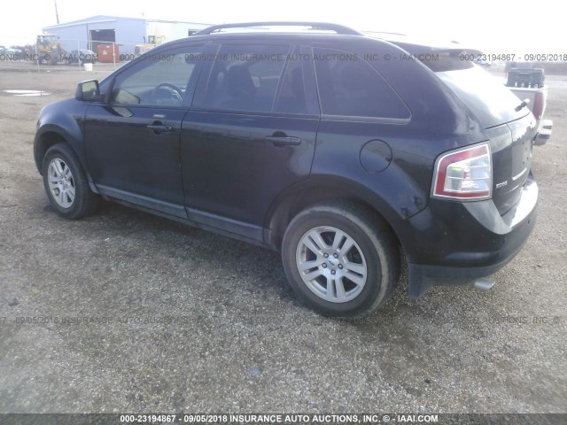 2FMDK38C48BB08820 - 2008 FORD EDGE SEL BLACK photo 3