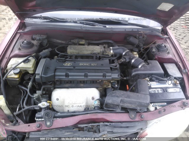 KMHJF35F9YU961777 - 2000 HYUNDAI ELANTRA GLS RED photo 10