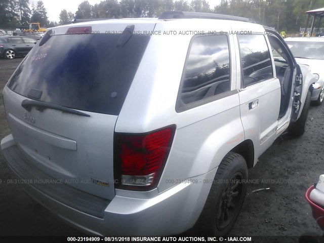 1J8HR48P77C555157 - 2007 JEEP GRAND CHEROKEE LAREDO/COLUMBIA/FREEDOM SILVER photo 4