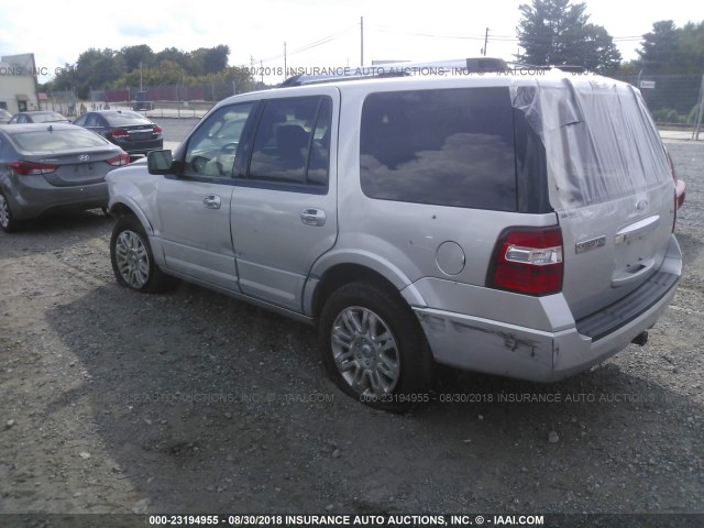1FMJU2A52BEF12066 - 2011 FORD EXPEDITION LIMITED SILVER photo 3