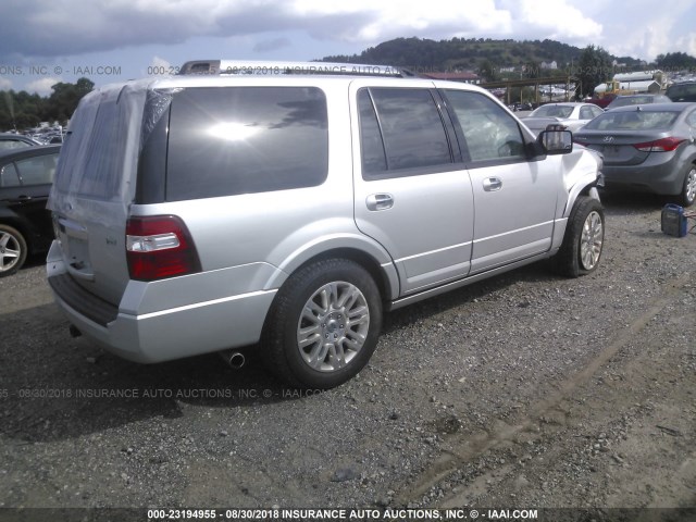 1FMJU2A52BEF12066 - 2011 FORD EXPEDITION LIMITED SILVER photo 4