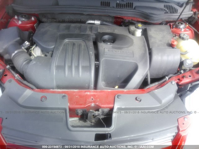 1G1AD5F58A7168477 - 2010 CHEVROLET COBALT 1LT RED photo 10