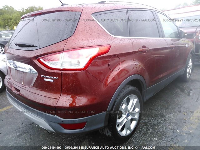 1FMCU9JX2EUA53909 - 2014 FORD ESCAPE TITANIUM ORANGE photo 4